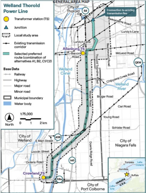 Map of proposed line